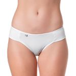 Calcinha em Algodão Lateral Tecido Duplo 0010 - BRANCO