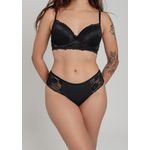 Conjunto Rendado com Bojo 1035 - PRETO