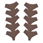 Kit 10 Calcinhas Fio Duplo Cós Alto 0008 - CASTANHO