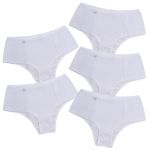 Kit 5 Tangas Cós Alto Algodão 0029 - BRANCO