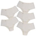 Kit 5 Tangas Cós Alto Algodão 0029 - Marfim