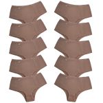 Kit 10 Tangas Cós Alto Algodão 0029 - CHOCOLATE