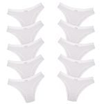 Kit 10 Calcinhas Algodão 0039 - BRANCO 