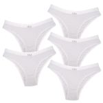Kit 5 Calcinhas Algodão 0039 - BRANCO