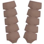 Kit 10 Calcinhas Calçola Cintura Alta 0059 - Chocolate Copia