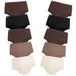 Kit 5 Calcinhas Calçola Cintura Alta 0059 - Cores Variadas