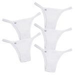 Kit 5 Calcinhas Tiras em Microfibra 0073 - BRANCO