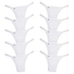 Kit 10 Calcinhas Tiras em Microfibra 0073 - BRANCO Copia