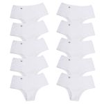 Kit 10 Tanga Cós Alto Microfibra 0829 - BRANCO Copia
