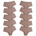 Kit 10 Tanga Cós Alto Microfibra 0829 - CHOCOLATE