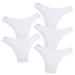Kit 5 Calcinhas Microfibra Tradicional 0903 - BRANCO