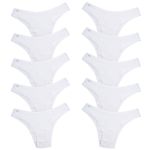 Kit 10 Calcinhas Microfibra Tradicional 0903 - BRANCO