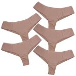 Kit 5 Calcinha Fio Duplo Microfibra 0987 - CHOCOLATE