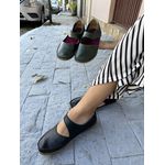 SAPATILHA EM COURO MANACA COR MILITAR COM VELCRO COD. 7548