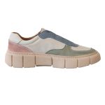 Tênis Slip on Feminino Paris em Couro legítimo colorido ajuste com elástico e sola tratorada REF: PAR-COLORS