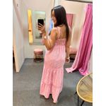 Vestido Alça Listras vermelho