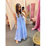 Vestido Alça Listras Azul