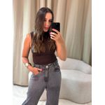 Cropped Regata Canelado Café