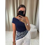 Ciganinha Canelada Azul Marinho