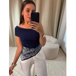 Ciganinha Canelada Azul Marinho