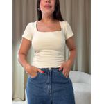 Blusa Manguinha Poliamida Off