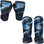 Caneleira Muay Thai e Luva de Boxe Pitt Bull Lima Fighter Kids