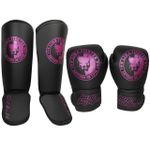 Caneleira Muay Thai e Luva de Boxe Pitt Bull Lima Fighter Carbon