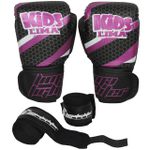 Kit Infantil Luva Boxe/ Muay Thai Treino E Bandagem Kids