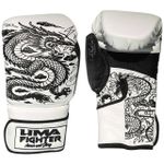  Luva muay thai/ Boxe Dragão Branca /Preta