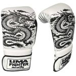  Luva muay thai/ Boxe Dragão Branca /Preta