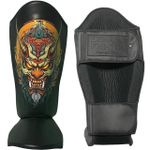 Protetor de Canela Muay Thai 30 mm Couro Legitimo