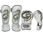 Caneleira Muay Thai e Luva de Boxe Pitt Bull Lima Fighter Dragon
