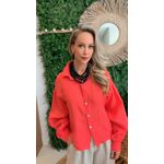 Camisa Aline Linho Italiano Coral