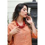 Conjunto Samira Linho Italiano Terracota