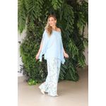 Conjunto Claudia Linho Italiano Azul Celeste