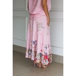 Conjunto Alessandra Linho Italiano Rosa Chiclete