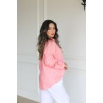 Camisa Safira Linho Italiano Rosa Chiclete