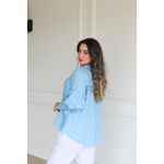 Camisa Safira Linho Italiano Azul Bebe