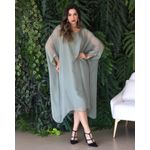 Kaftan Patrícia Seda Italiana Verde Militar