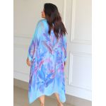 Kaftan Raquel Seda Italiana Azul Turquesa