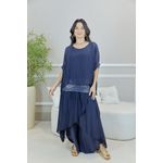 CONJUNTO AMOR PERFEITO MARINHO SEDA ITALIANA