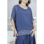 CONJUNTO AMOR PERFEITO MARINHO SEDA ITALIANA