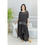 CONJUNTO AMOR PERFEITO MARROM SEDA ITALIANA 