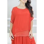 CONJUNTO AMOR PERFEITO VERMELHO SEDA ITALIANA 