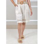 Bermuda Selena Linho Italiano Off White
