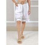 Bermuda Selena Linho Italiano Branca