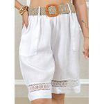 Bermuda Selena Linho Italiano Branca