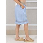 Bermuda Selena Linho Italiano Azul Bebe