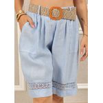 Bermuda Selena Linho Italiano Azul Bebe