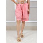 Bermuda Selena Linho Italiano Coral